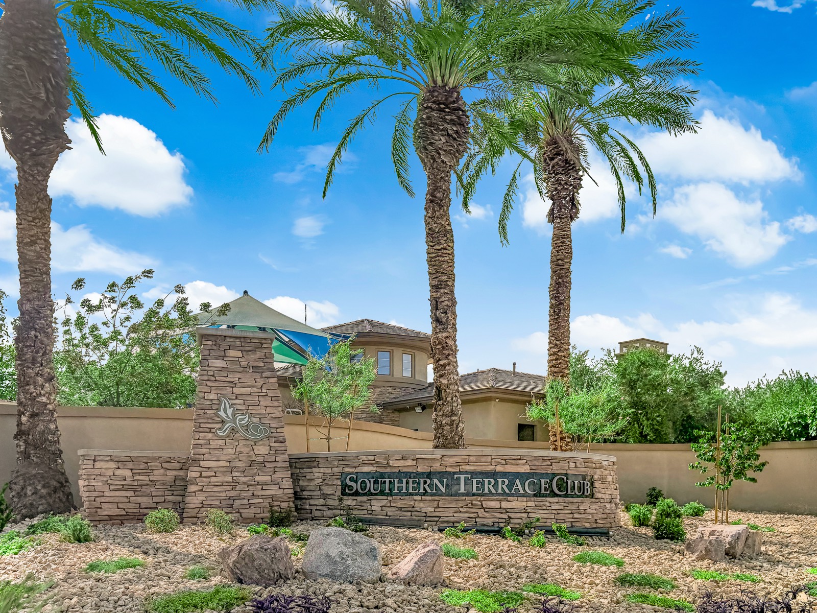 Southern Terrace Club monument sign at the community entrance